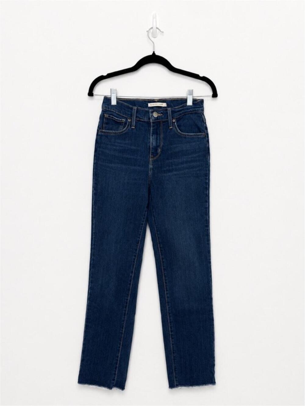 Levi's 724 High Rise Straight Jeans Dark Wash Size 26